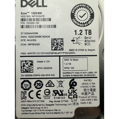 1.2TB SAS 10K HDD 2.5" Hard Disk Drive for Server